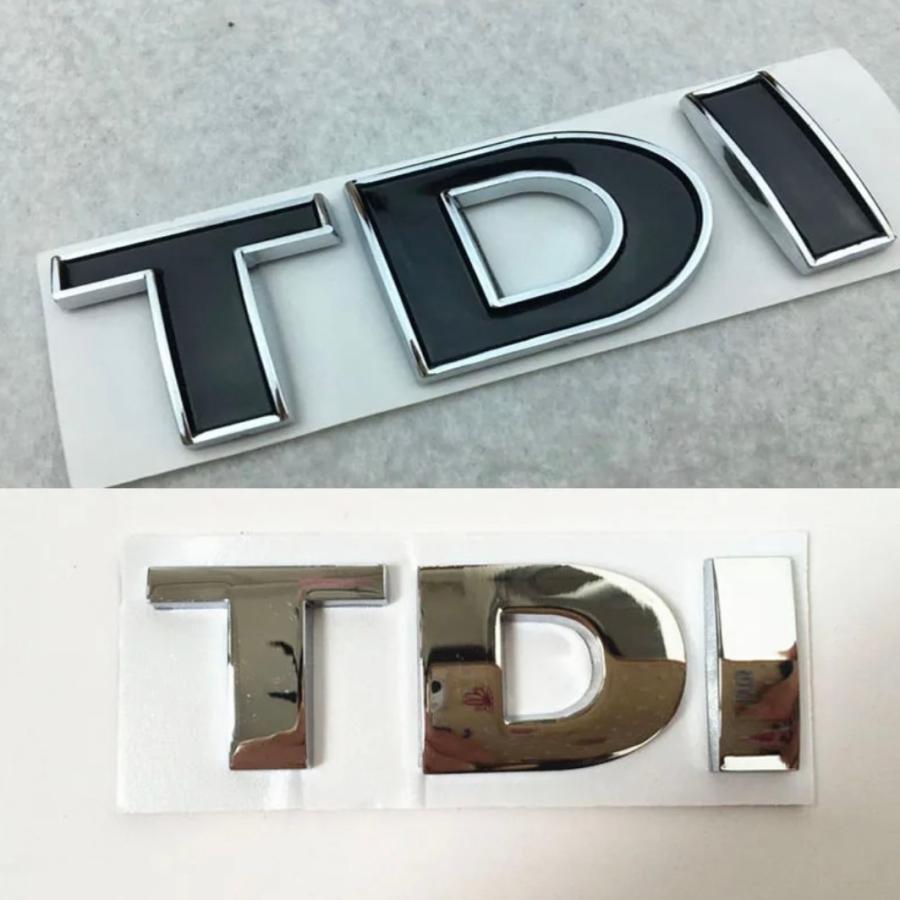 ステッカー 3D TDI ブラック レッド Volkswagen Golf Polo GTI ゴルフ 外装