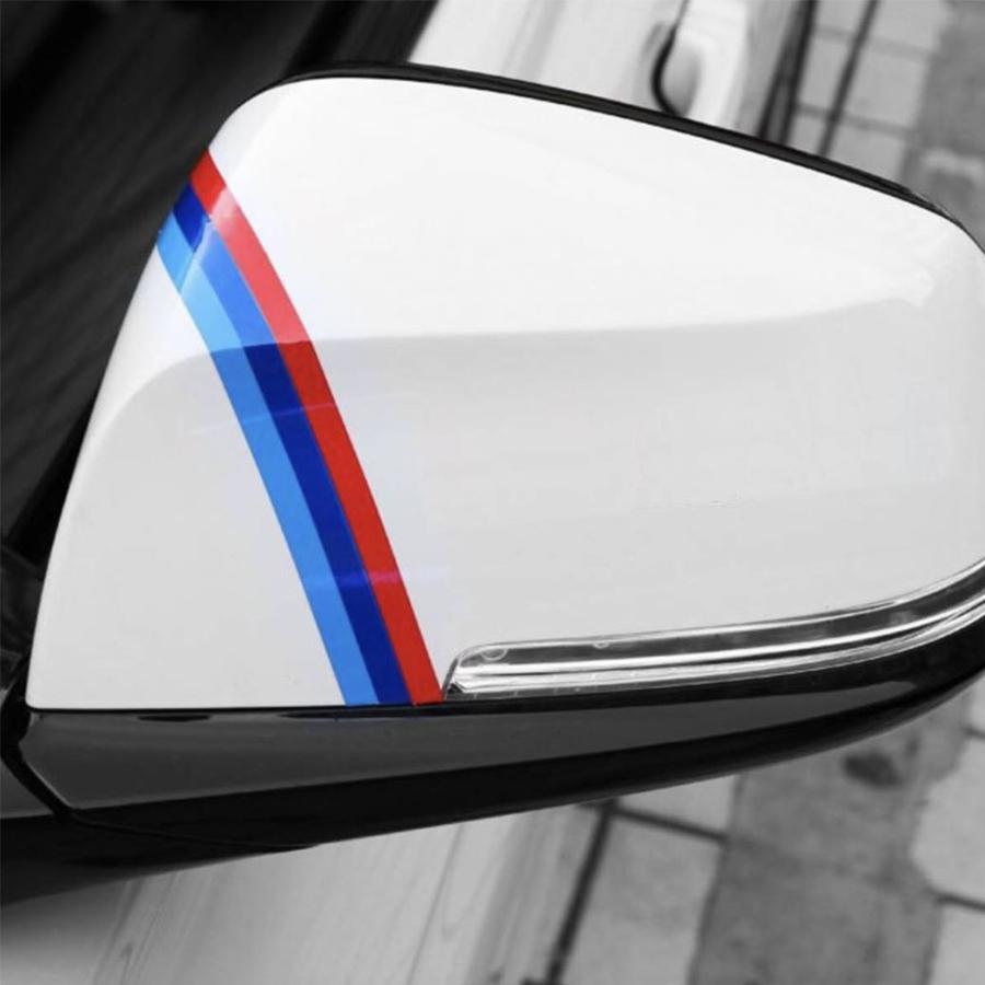 樂天商城 - 【楽天スーパーセール】ステッカー Mカラー BMW 3色ライン 23.5cm サイドミラー ハンドル