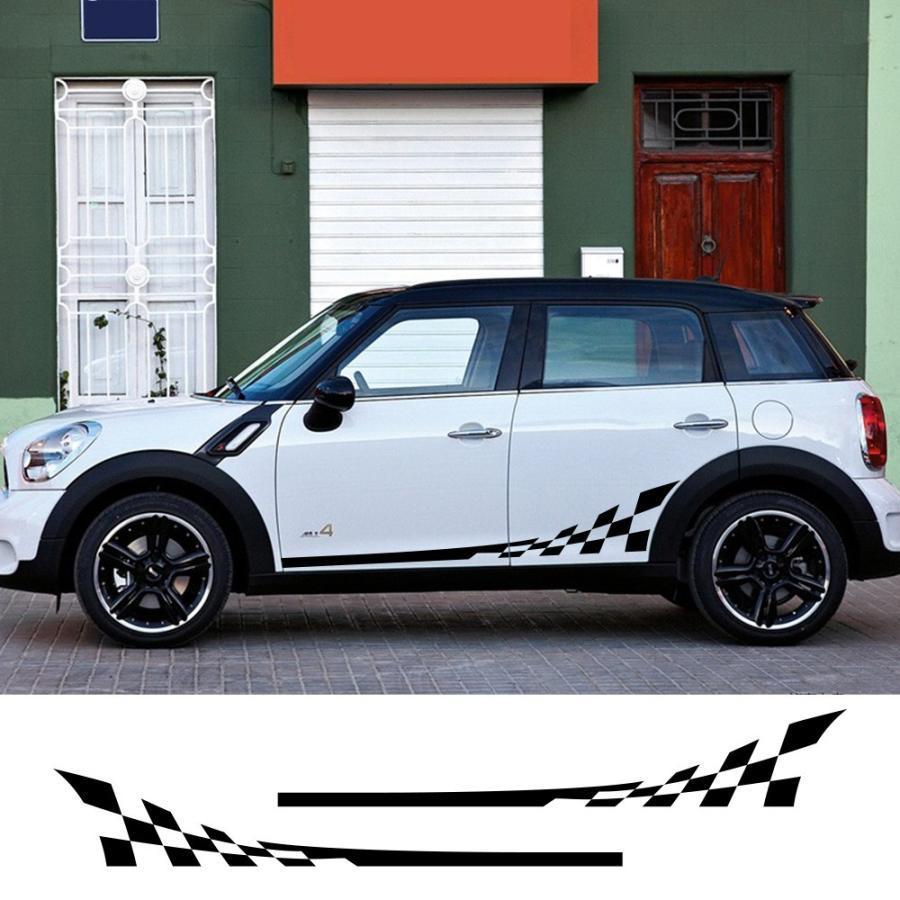 Rakuten - 【楽天スーパーセール】ミニ クーパーS ONE JCW カントリーマン クラブマン F54 F55 F56 F60 R55 R56 R60 R61 サイドスカート デカール ステッカー 03