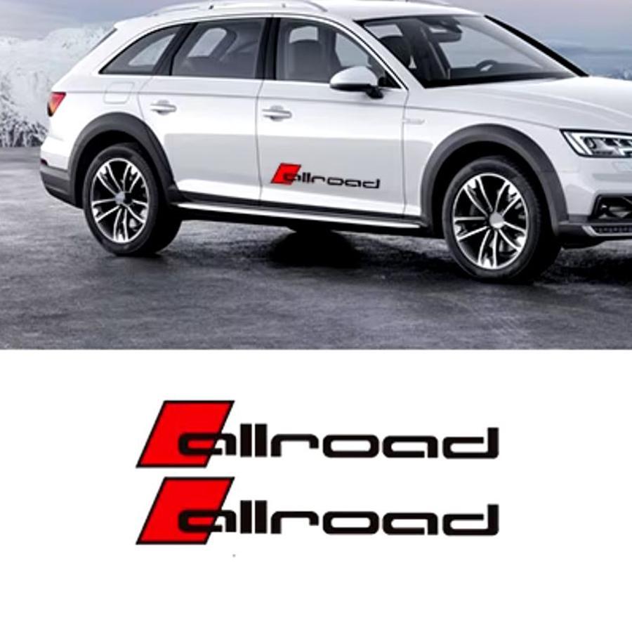 Rakuten - 【楽天スーパーセール】ステッカー アウディ 60cm A4 A6 allroad ロード 2枚セット デカール