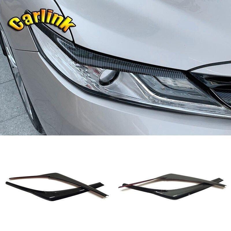 ヘッドライト アイラインガーニッシュ【新型カムリ 70系 CAMRY】専用設計 ヘッドライトカバー パーツ 2PCS アクセサリー 二色