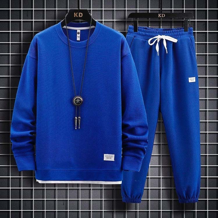 Sweatpajamas Setup T-Shirt Mujer Primavera Otoño Invierno Conjunto Superior e Inferior Pantalón Largo Hombre Atlético 2 Piezas Conjunto Entrenador Corte Sierra Pantalón Largo Habitación Capas Suaves y Ligeras — vista 2