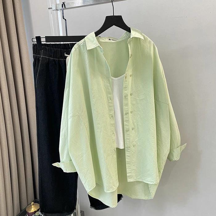 樂天商城 - シャツ レディース 長袖 ワイドシャツ トップス ゆったり 着痩せ リラックス 体型カバー 羽織り ビッグシャツ 大人 可愛い きれいめ ナチュラル グ ホワイト カジュアル サイドスリット