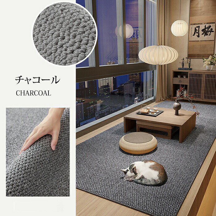 ペットマット 爪とぎ 滑らない 爪とぎマット 防滑 爪研ぎ 猫用 猫 犬 ラグ 夏用 ラグマット 夏 厚手 ズレない 滑り止め 洗える ペットラグ 絨毯 フローリ カーペット ペットカーペット prosperplus-10005943 プロスパープラス サンプル画像2