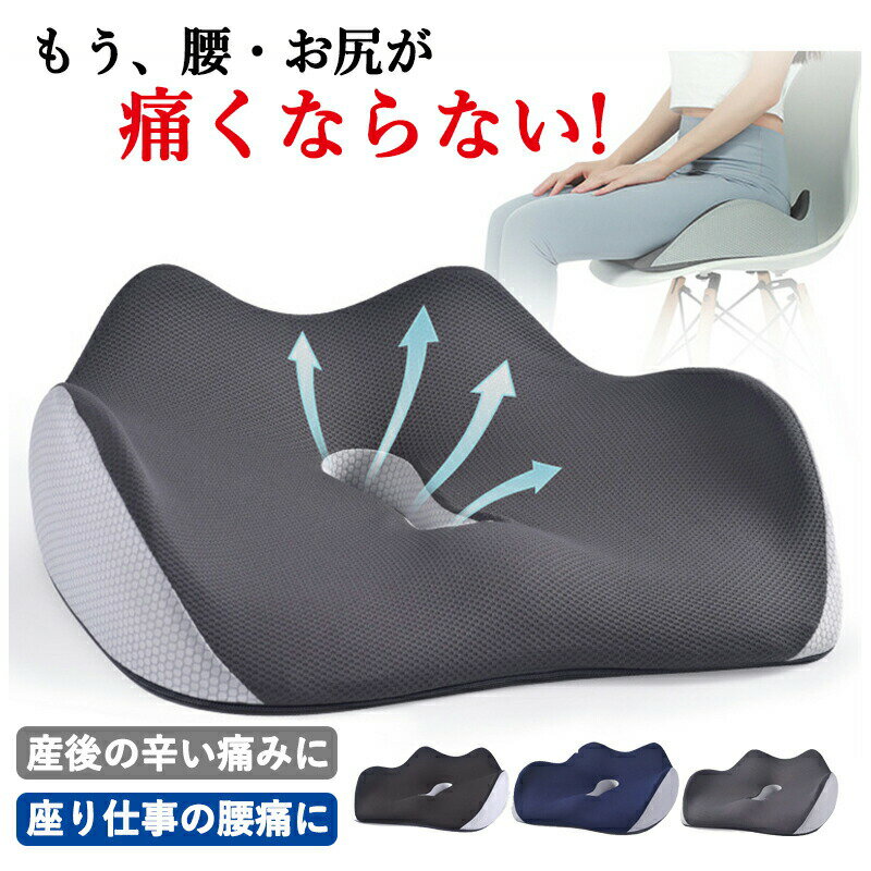 Rakuten - 【楽天スーパーセール】クッション 円座クッション 椅子 イス 低反発 産後 運転 痔 産後クッション 床 骨盤 座布団 姿勢補助 大きい 骨盤補助 グッズ ドーナツクッション デスク 車椅子 骨盤クッション 椅子用