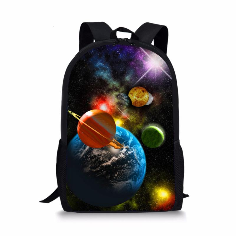 樂天商城 - リュックサック ユニセックス 宇宙柄 プリント ファッション おしゃれ 個性的 軽量 ポリエステル 通学 学生 ポケット多数 ファスナー開閉 韓国風 カジュアル しっかり