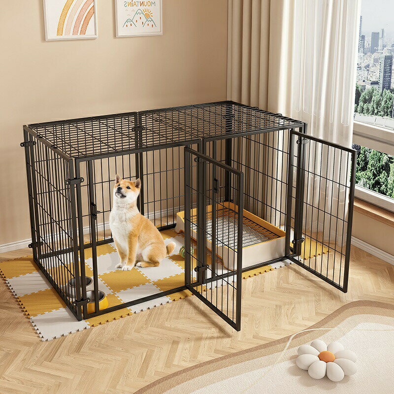 樂天商城 - ペットフェンスペットケージ ペットサークル 折り畳み式 トレーニングサークル 犬小屋 ペットケージ サークル ペットフェンス スチール製 中大型犬用— ペットサークル犬 ケージ