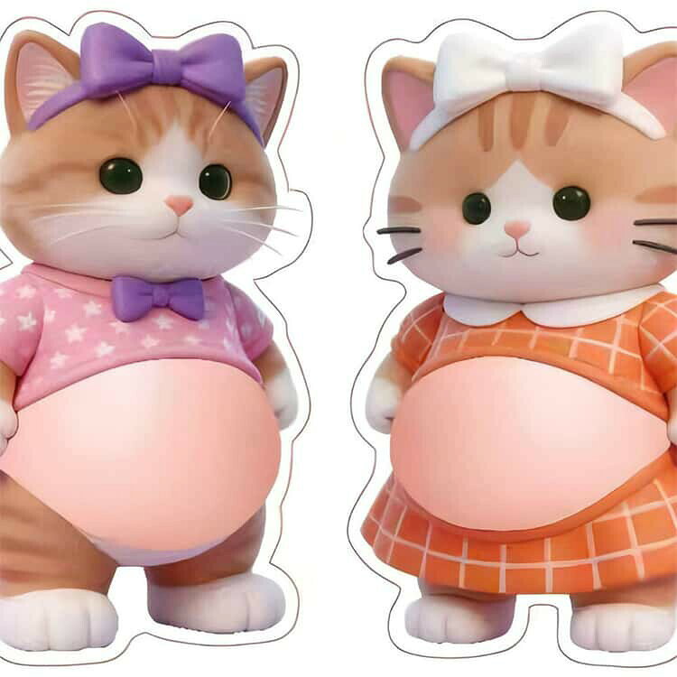 おなかシール お腹シール おしりシール もちもち お腹ぷにぷにシール デブ 犬 30点 ぷにぷにシール 3Dシール 柔らかいお腹 もっちりスクイー マシュマロ かわいい ぷくぷくシール prosperplus-10007041 プロスパープラス サンプル画像2