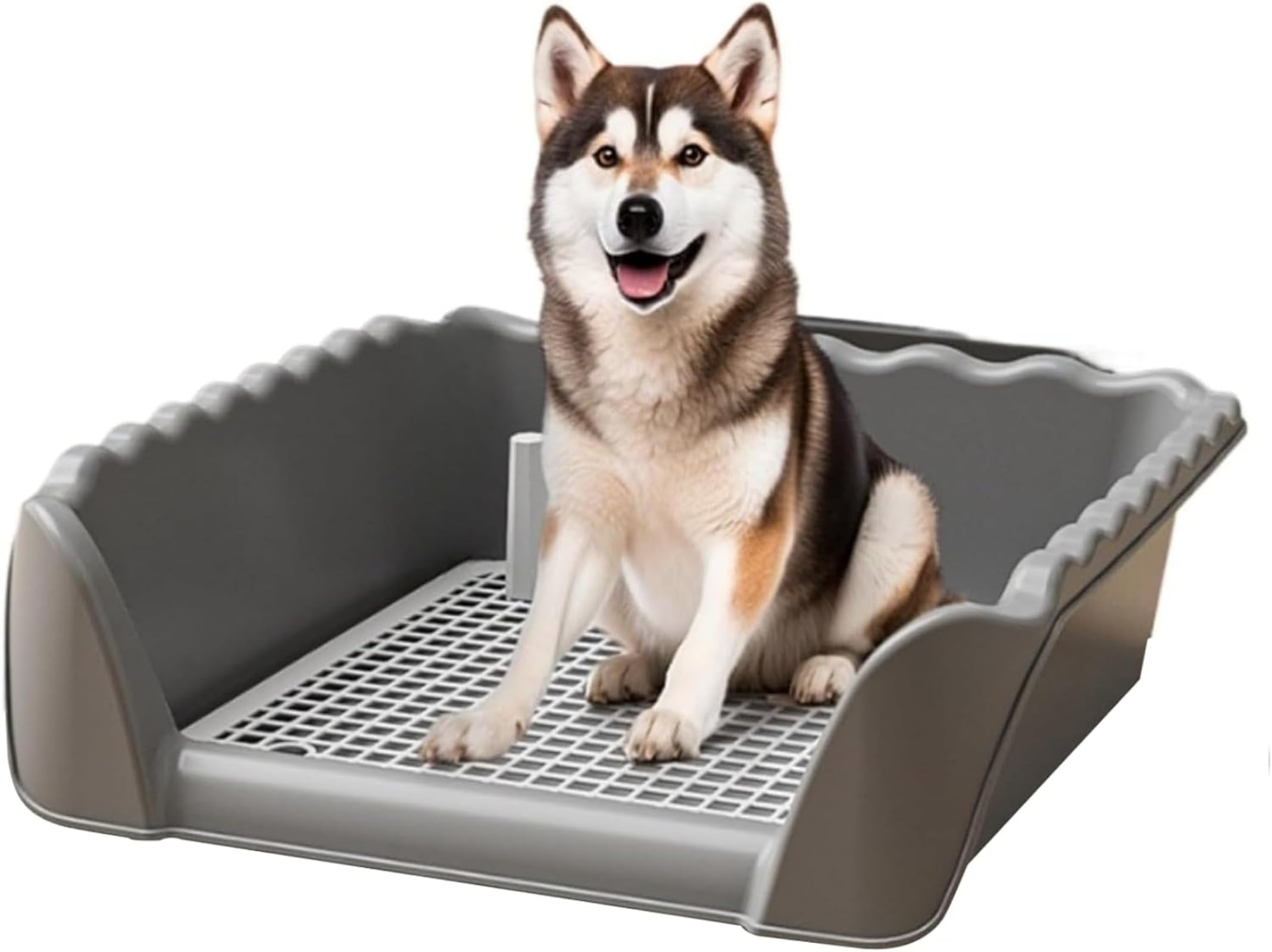 樂天商城 - 特大サイズの犬用トイレ - 囲い付き 簡単お手入れ メッシュ付き 大型犬にも対応した広々トレー 飛散防止