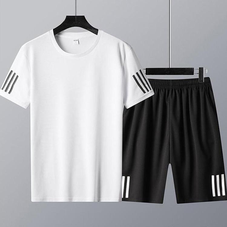 Rakuten - メンズ夏用上下セット2点セット Tシャツパンツジャージ男子用スポーツウェアセットアップ運動カジュアル吸汗 速乾 通気 速乾 Tシャツパンツジャージ男子用スポーツウェアセットアップ運動カジュアル吸汗 メンズ夏用上下セット2点セット