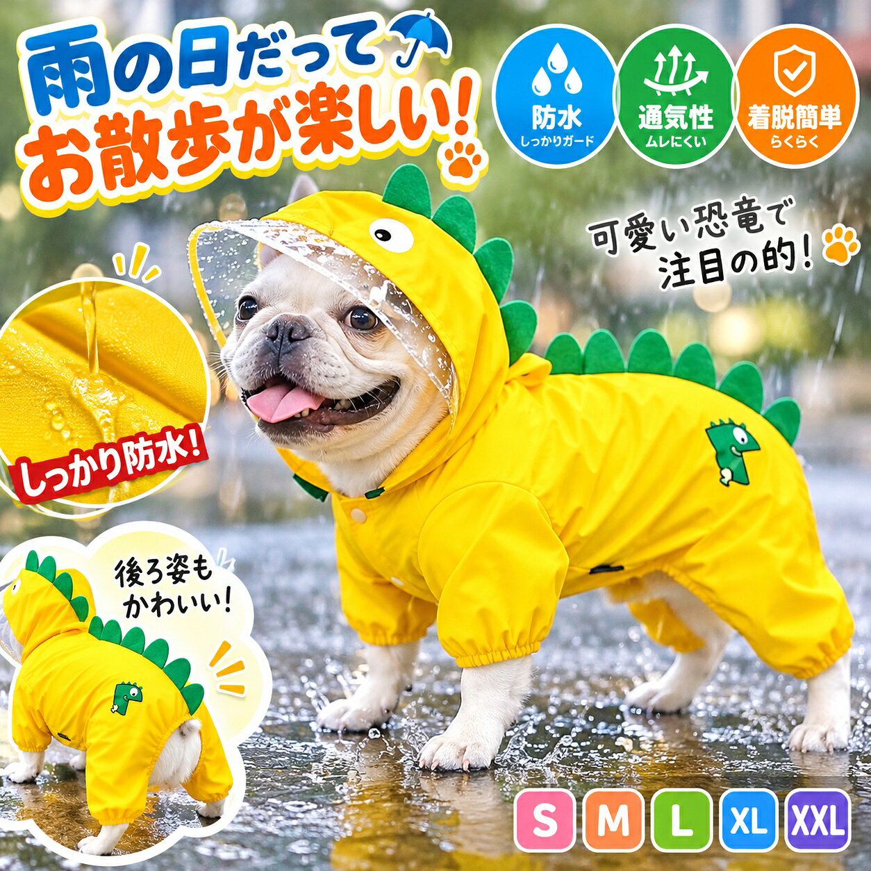 サイズは商品によって異なりますので、愛犬ちゃんの胸囲、背丈、首回りご確認の上ご購入を宜しくお願い致します 【商品番号】KM30OP 【サイズ】 L 首回り36 胸囲6 着丈27 XL 首回り38 胸囲60 着丈30 2XL 首回り44 胸囲66 着丈33 3XL 首回り46 胸囲70 着丈3 4XL 首回り48 胸囲72 着丈46 ※伸縮性がございません、大きめのサイズをおすすめです。 【素材】 ポリエステル 【厚さ】 （満点）2 【コメント】 ストレッチがございません 二層構造 キーワード #フレンチブルドッグ #パグ #ボストンテリア #コーギー #柴犬 #ペット服 #いぬ #犬服 ＃プードル＃ビーグル＃ダックス＃チワワ＃シュナウザー＃サモエド＃シーズー＃ブルドッグ#中型犬#小型犬#大型犬#フレブル #フレブル服＃ブヒ服#