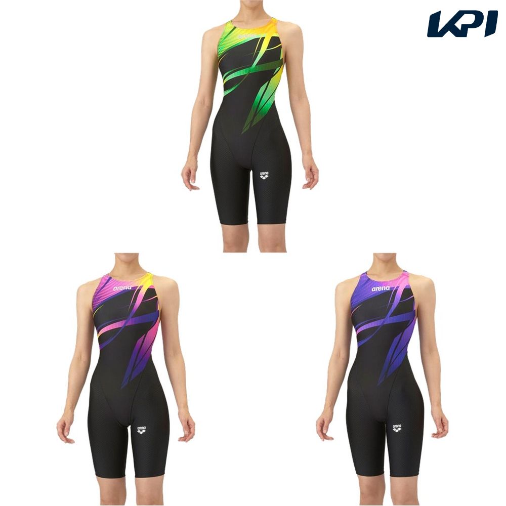 アリーナ ARENA 水泳水着 レディース レーシングワンピーススパッツ（オープンバック・ハーフレッグ） AS5FRC59L