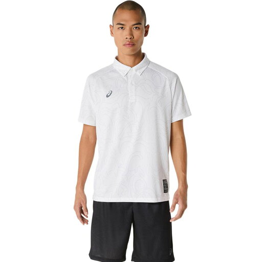 アシックス asics マルチSPウェア ユニセックス ドライグラフィックボタンダウンポロシャツ 2031E992-100 2025SS アシックス asics マルチSPウェア ユニセックス ドライグラフィックボタンダウンポロシャツ 2031E992-100 2025SS