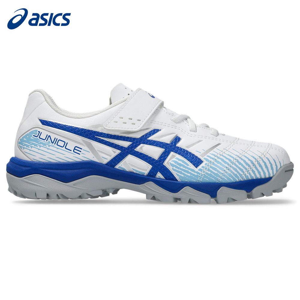 WHITE-ASICSBLUE(100) メーカー希望小売価格はメーカーカタログに基づいて掲載しています。 JUNIOLE 7 TF は、成長中の子供の足をサポートするためにキッズ専用ラストで設計されており、ベルトでフィット感を調節可能。アッパーに内蔵した成型ヒールカウンターでかかとをしっかりとサポートし、アウターソール前足部の屈曲溝により走りやすく。 商品説明 ：●サイズ補足：STANDARD●対応インソール：なし＊取り替え不可：サイズ：17.0・18.0・19.0・19.5・20.0・20.5・21.0・21.5・22.0 アシックス asics サッカー シューズ サッカーシューズ JUNIOLE ジュニオール 7 TF 2026新製品