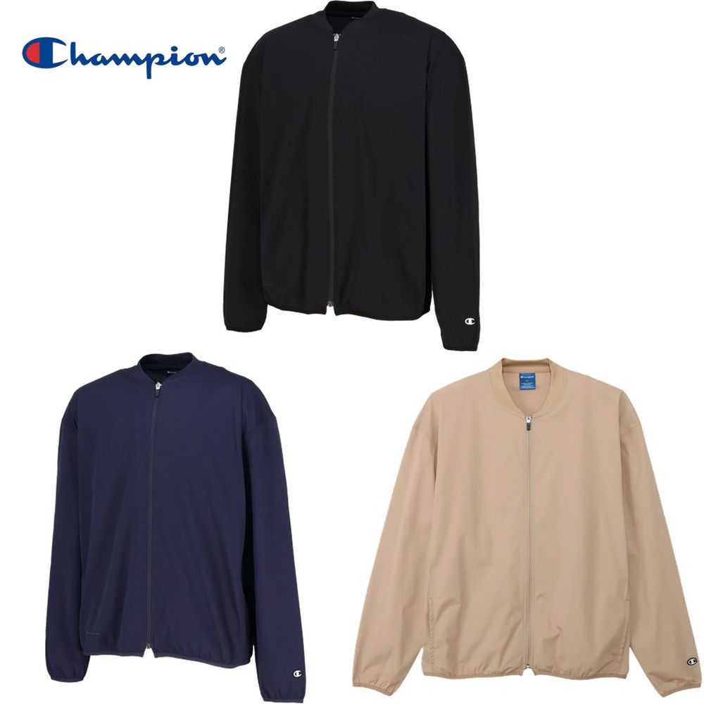 ブラック(090) ネイビー(370) ベージュ(780) メーカー希望小売価格はメーカーカタログに基づいて掲載しています。 吸汗速乾機能と動きやすいストレッチ性を持ったトリコット素材を使用した織物ライクなイメージのジップジャケットです。軽量でコンパクト性にも優れスタイリッシュなリブ襟のシルエットもポイント。右裾にChampion(チャンピオン)ロゴを身生地と同色のラバープリントで入れています。同素材のロングパンツ(C3-DSD20)も展開しているので、セットアップでの着用もオススメです。 商品説明 素材・材質：ポリエステル100％機能：吸汗速乾、ストレッチ原産国：中国 チャンピオン Champion マルチSP ウェア マルチSPウェア ZIP JACKET 2026SS 2026新製品