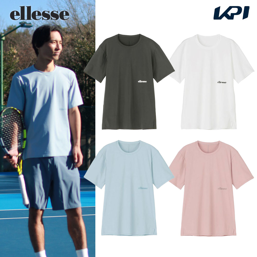 エレッセ Ellesse テニスウェア メンズ GS 1st Tour Shirt 半袖シャツ EM024156AS 2024SS