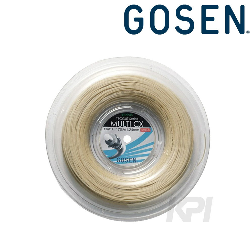 GOSEN（ゴーセン）「TECGUT MULTI CX 17(テックガット マルチCX 17) 240mロール TS6612」硬式テニスストリング（ガット）