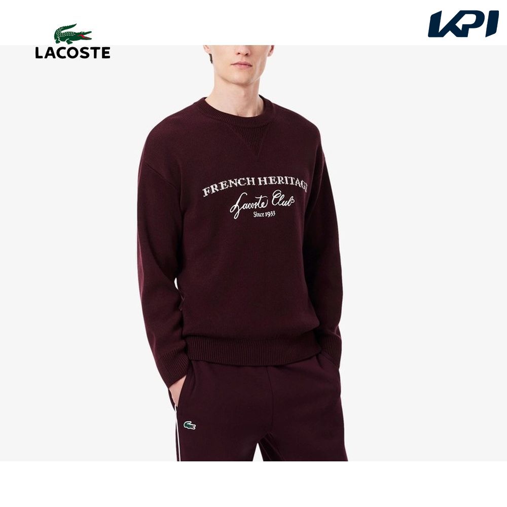 ラコステ LACOSTE テニスウェア メンズ テニスヘリテージ グラフィッククルーネッ...