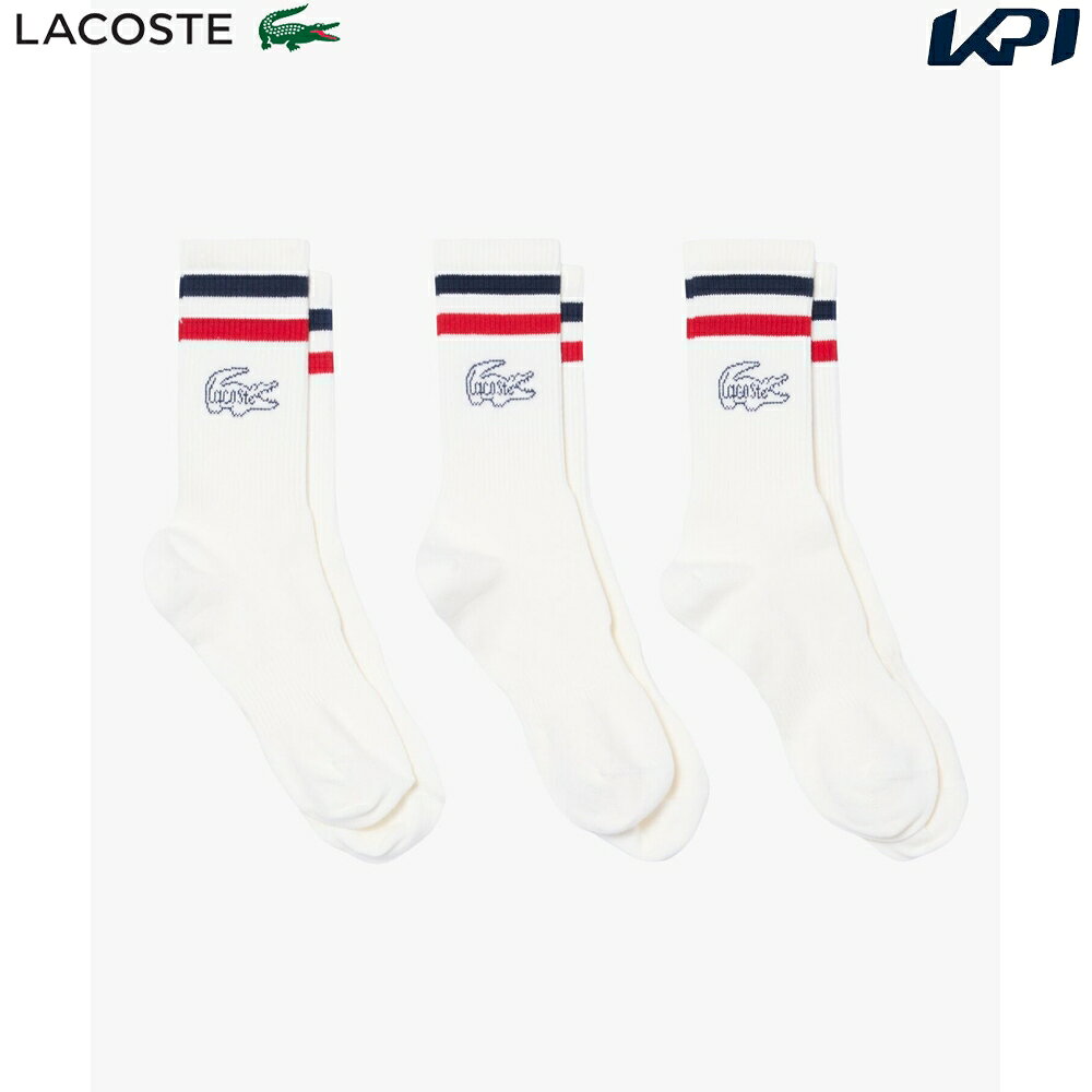 ラコステ LACOSTE テニスアクセサリー メンズ ソックス3足セット RA9191-10-WLI 8月下旬発売予定※予約