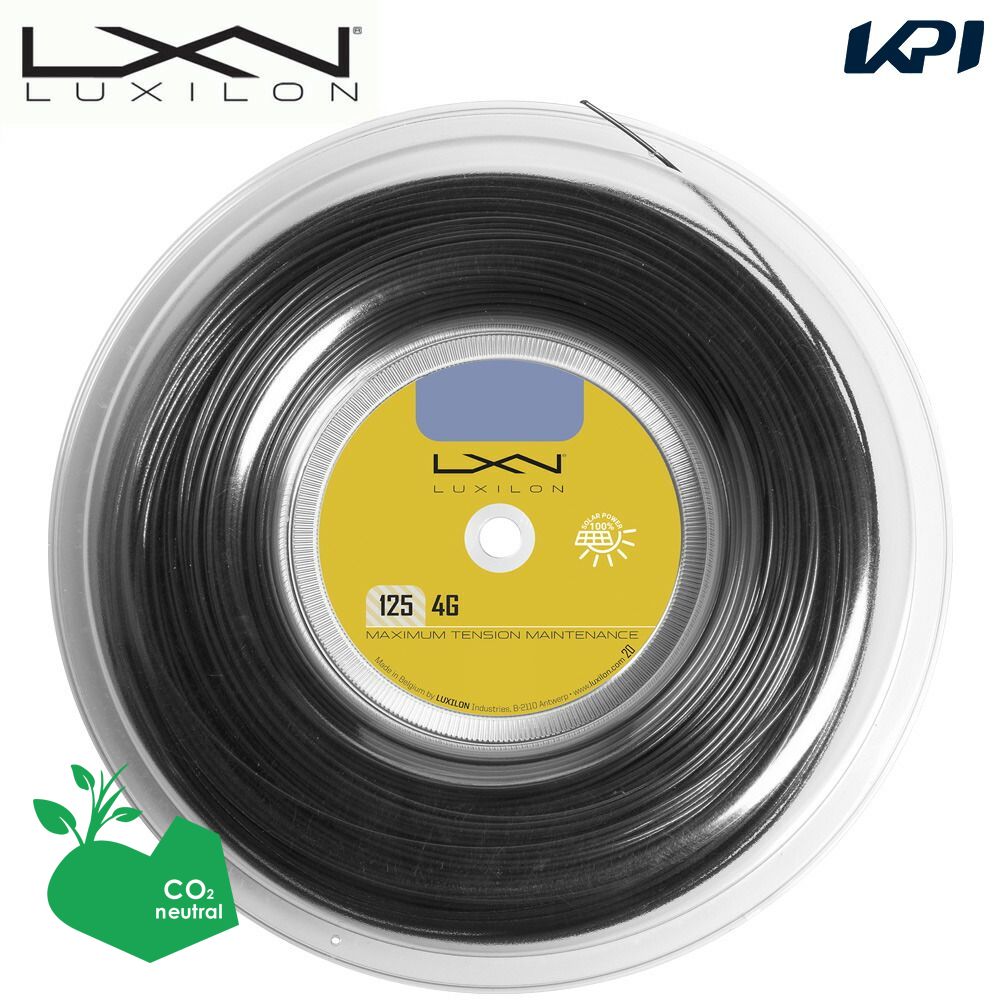 【SDGsプロジェクト】ルキシロン LUXILON テニスガット・ストリング 4G BLACK 125 200mロール REEL BLACK 125 WR8308301125
