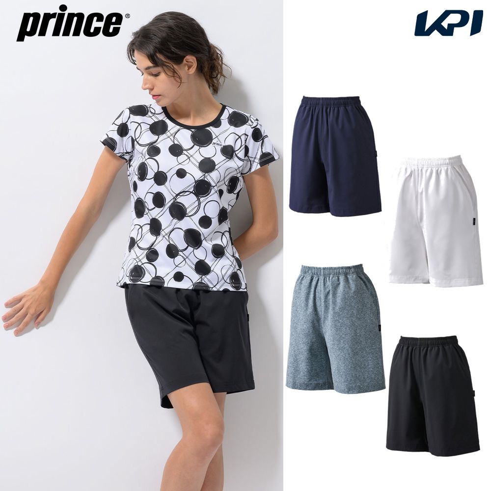 プリンス Prince テニスウェア レディース ストレッチハーフパンツ WA3324 2023SS＜ドローバッグ特典対象＞