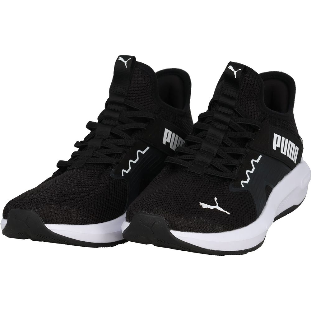 PUMABlack-PUMAWhite(-) メーカー希望小売価格はメーカーカタログに基づいて掲載しています。 長時間の仕事からちょっとした用事まで、このスニーカーは快適な履き心地を提供します。贅沢なSOFTRIDEミッドソールが一歩一歩を柔らかくし、グリップ力のあるアウトソールが足元を安定させます。今すぐ足を滑り込ませ、サポートを感じながら、一日を快適に過ごしましょう。 商品説明 素材・材質：合成繊維+合成樹脂(ポリウレタン)+合成皮革、合成樹脂(EVA樹脂)、ゴム底原産国：ベトナム特徴：・SOFTFOAM+/厚みのあるヒールが提供するクッション性により、ステップインが快適なソックライナー。・SOFTRIDE/究極のクッション性を提供し一日中快適な履き心地が持続。・リサイクル素材使用/より良い未来への一歩として、アッパー部分に30%以上のリサイクル素材を使用しています。：詳細:幅/レギュラー丈、つま先タイプ/ラウンドトゥ、クロージャー/シューレース式、サポートケージ、ヒールタイプ/フラットヒール、ゾーントラクション プーマ PUMA ウェルネス シューズ ウェルネスシューズ SOFTRIDE エンゾ 5 EASE IN