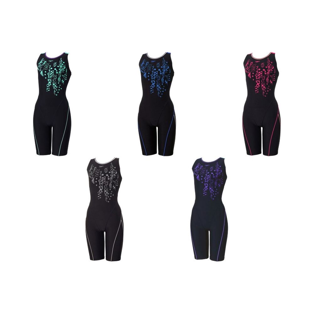 Rakuten - スピード Speedo 水泳水着 レディース Crash Dot Loosen Kneeskin SFW12563