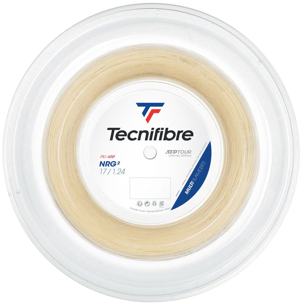 テクニファイバー Tecnifibre テニスガット・ストリング NRG2（エヌアールジースクエア） 1.24mm 200mロール TFR211 TFSR204