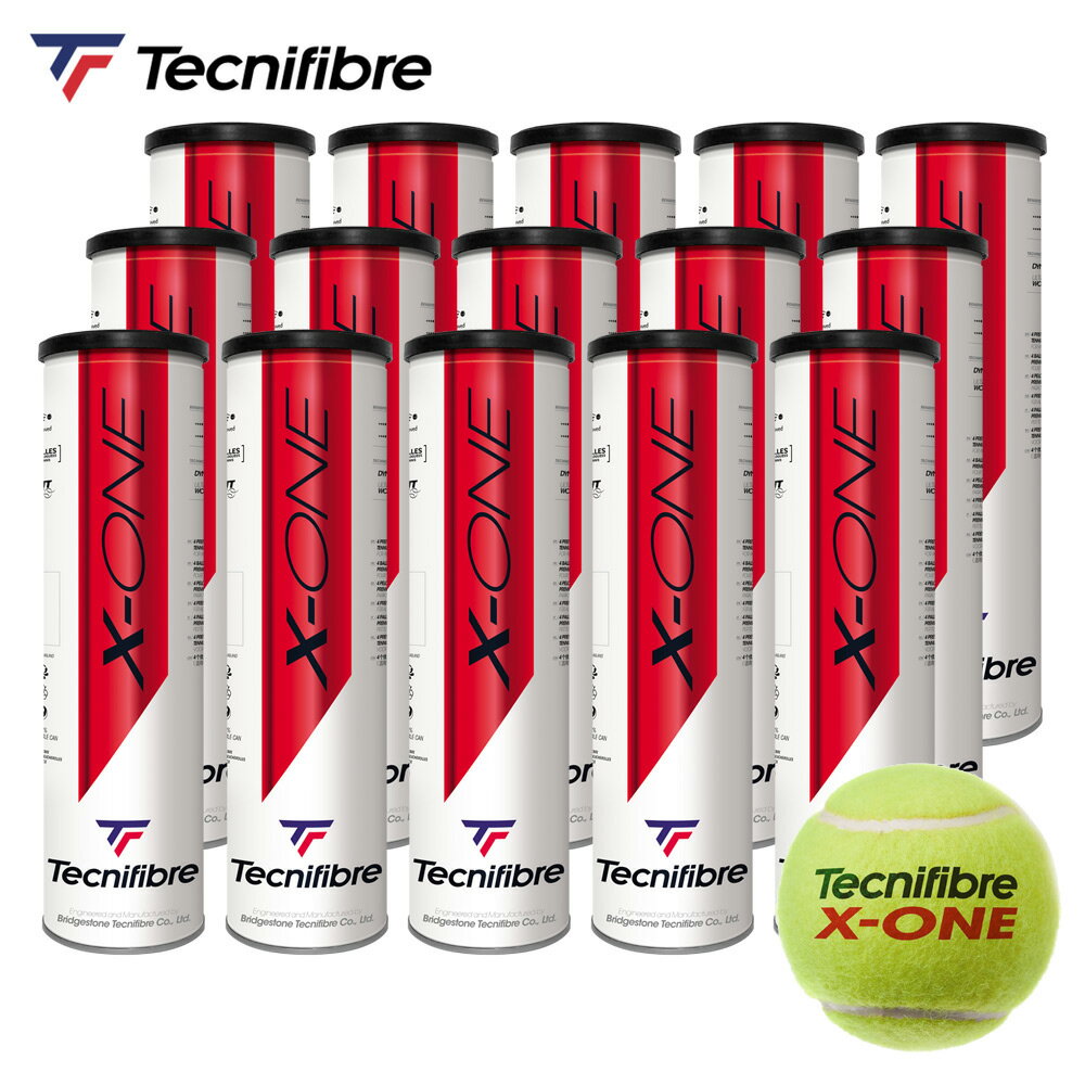 「あす楽対応」テクニファイバー Tecnifibre テニスボール X-ONE（エックスワン）4個入 1箱（15缶/60球）TBA4XE1　ITF／JTA 公認球 『即日出荷』