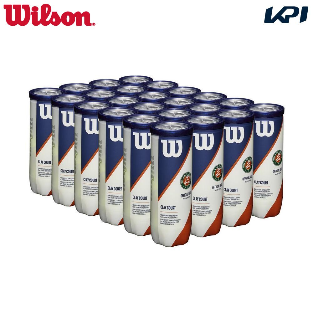 ウイルソン Wilson テニスボール ローランギャロス クレーコート ROLAND GARROS CLAY COURT 3球入 1箱（24缶入） WRT…