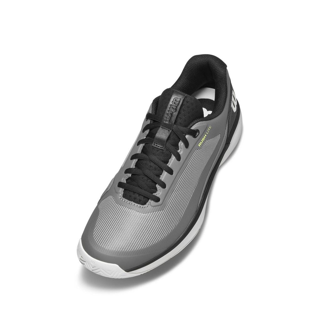 pro sportsのウイルソン Wilson テニスシューズ メンズ RUSH LITE 5 Titanium/Snow ラッシュライト 5 オムニコート用 WRS339630U｜アングル3