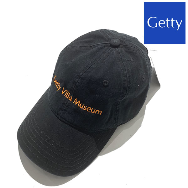 Getty Villa Museum Embroidered Logo Cap　ゲッティ・ミュージアム オフィシャル ロゴキャップ【get003-blk】swnma