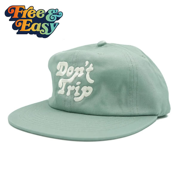 Free&Easy Don't Trip Unstructured Hat フリーアンドイージー ロゴ キャップ【ht006-mint】【取寄商品】
