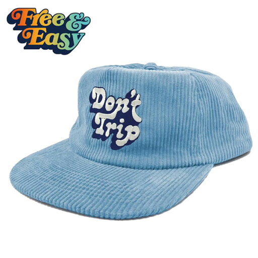 FREE & EASY DON'T TRIP FAT CORDUROY SNAPBACK HAT フリーアンドイージー ロゴ キャップ【ht142-blue】【取寄商品】 FREE & EASY DON'T TRIP FAT CORDUROY SNAPBACK HAT フリーアンドイージー ロゴ キャップ【ht142-blue】【取寄商品】