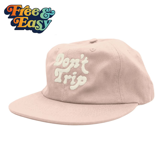 Free&Easy Don't Trip Unstructured Hat フリーアンドイージー ロゴ キャップ【ht175-rose】【取寄商品】