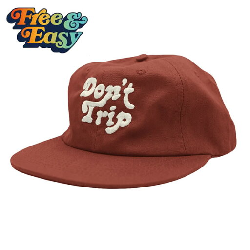 Free&Easy Don't Trip Unstructured Hat フリーアンドイージー ロゴ キャップ【ht177-brick】【取寄商品】 Free&Easy Don't Trip Unstructured Hat フリーアンドイージー ロゴ キャップ【ht177-brick】【取寄商品】