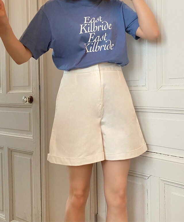 Short pants ショートパンツ ホワイト ハイウエスト ショーパン フレア レディース 韓国 ファッション カジュアル【tyt-004-wht】q