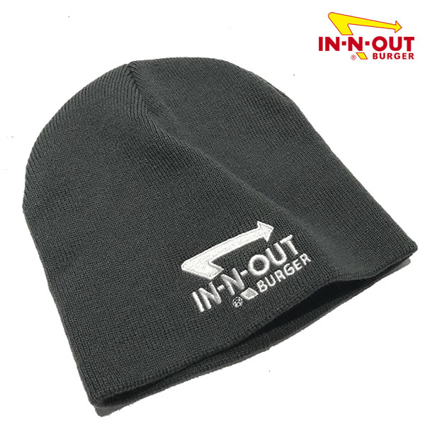 楽天ProssimoIn-N-Out Burger　Grey Beanie インアンドアウトバーガー オリジナル ロゴビーニー【g71975-grey】【お取り寄せ商品】