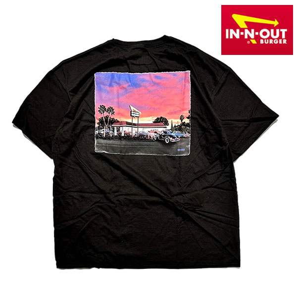 選べる30種☆ IN-N-OUT BURGER(インアンドアウト) ロゴ Tシャツ sku150-blk-2.jpg