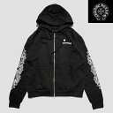 クロムハーツ 【正規品】CHROME HEARTS FLC logo Zip Hoodie　クロムハーツ ロゴ ジップアップパーカー【296937-blk】swqm