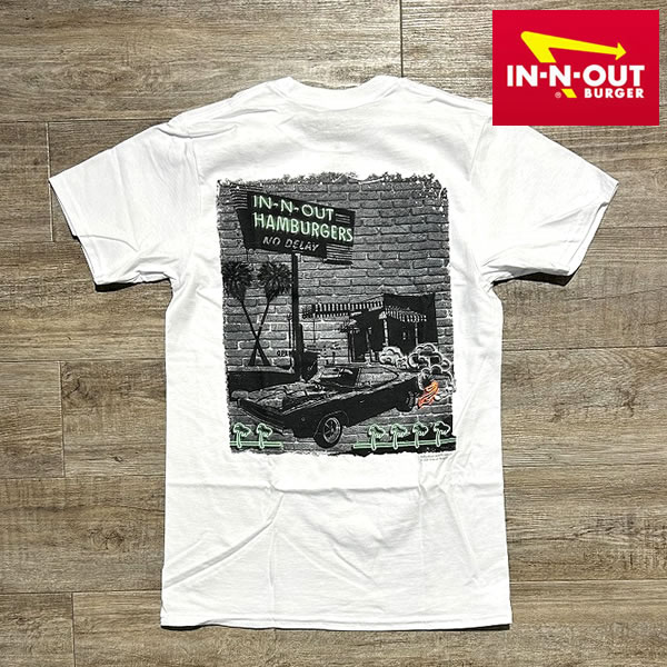 In-N-Out Burger 2023 Quality-N-Speed White Tee インアンドアウトバーガー オリジナルプリントTシャツswrqnm