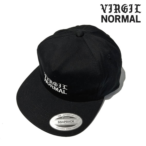 【正規品】Virgil Normal Logo 5 Panel Hat ヴァージルノーマル 5パネル ロゴキャップ ブラック【vn005-blk】swqnm
