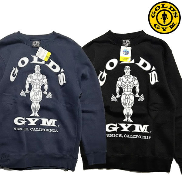 GOLD 039 S GYM LOGO SWEAT ゴールドジム ベニス店限定 スウェットシャツ【6500502-blk】man