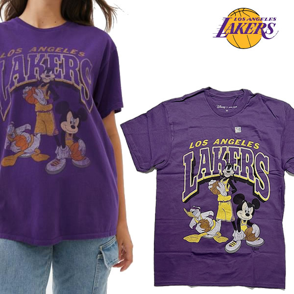 Los Angeles Lakers Junk Food Disney Mickey Squad T-shirt　ロサンゼルスレイカース ジャンクフード ディズニー Tee【9497342750-pupm】sqmnのサムネイル