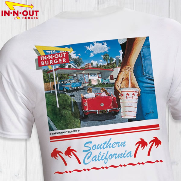 楽天ProssimoIn-N-Out Burger　1990 T-SHIRT　インアンドアウトバーガー オリジナルプリントTシャツ【sku105-wht】【お取り寄せ商品】