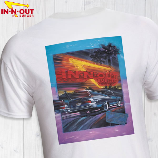 In-N-Out Burger　1991 WELCOME TO CALIFORNIA　インアンドアウトバーガー オリジナルプリントTシャツ