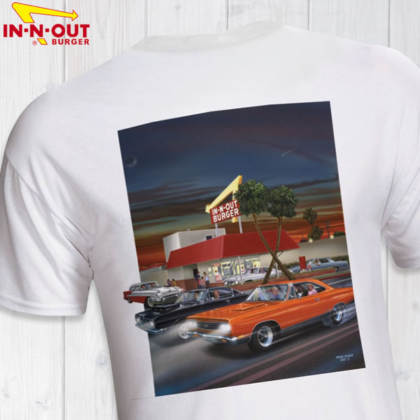In-N-Out Burger 2007 LOOKING BACK インアンドアウトバーガー オリジナルプリントTシャツ【sku122-wht】【お取り寄せ商品】