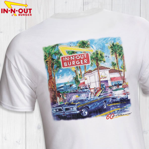 楽天ProssimoIn-N-Out Burger　2008 60TH ANNIVERSARY　 インアンドアウトバーガー オリジナルプリントTシャツ【sku123-wht】【お取り寄せ商品】