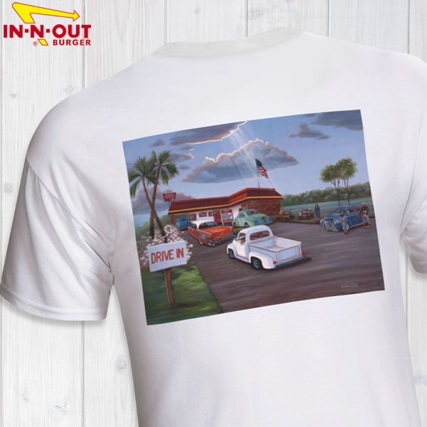 楽天ProssimoIn-N-Out Burger　2009 SERVING OUR TROOPS インアンドアウトバーガー オリジナルプリントTシャツ【sku124-wht】【お取り寄せ商品】