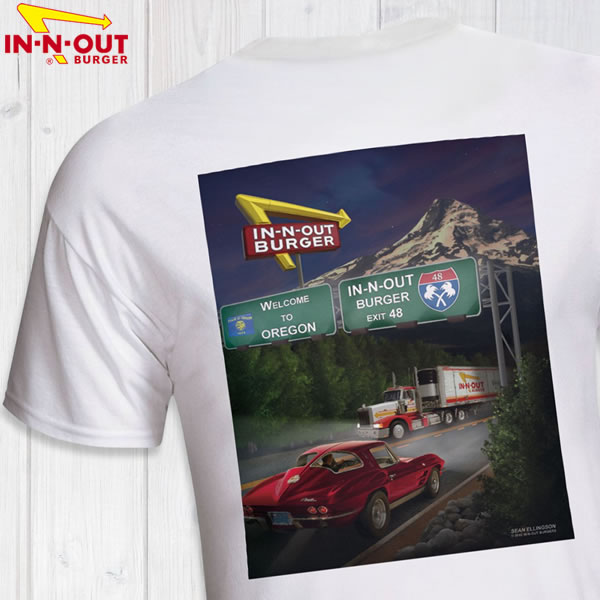 楽天ProssimoIn-N-Out Burger　2015 OREGON SHIRT インアンドアウトバーガー オリジナルプリントTシャツ【sku140-wht】【お取り寄せ商品】